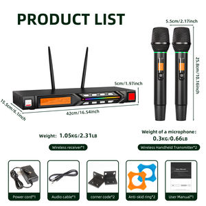 Set de Micrófono Inalámbrico Profesional R7 UHF, Equipo para Presentaciones en Escenario, Cancelación de Ruido, Actividades al Aire Libre, Karaoke, Metal - Product Image 5