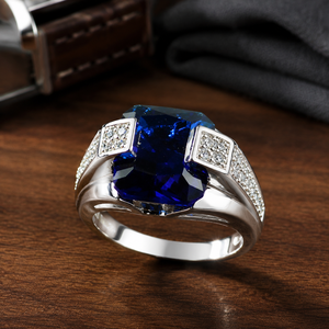 Anello dal Design Elegante di Colore Blu per Donne - Product Image 6