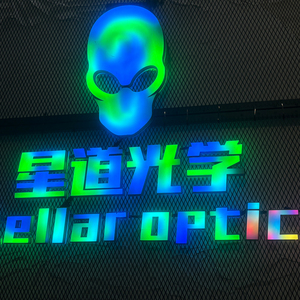 RGB Mini lettere in resina porta segnaletica LED di luce-emettitore di parola segno di illuminazione Fulllit acrilico sfondo muro per negozio - Product Image 2