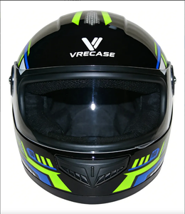 Casco de Motocicleta Vrecase con Certificación Dot, Verde y Negro, Visera HD, Protector, Diseño Mecánico de Segunda Generación - Product Image 6