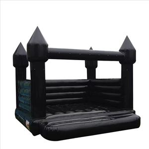 Bán buôn ngoài trời 13 * 13ft nhỏ PVC đen Inflatable nhà trả lại trẻ em lâu đài bouncy Trắng Inflatable Bouncer cho tiệc cưới - Product Image 1