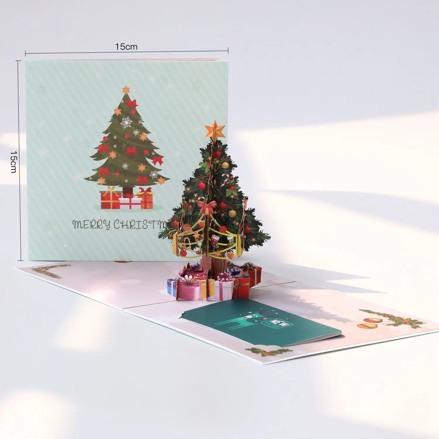 بطاقة عيد الميلاد الورقية الصديقة للبيئة المصنوعة يدويًا