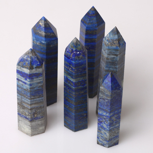 All'ingrosso naturale lapislazzuli punto curativo bacchetta di cristallo blu lapislazzuli cristallo artigianale torre di quarzo per fengshui - Product Image 3