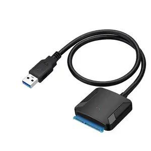 USB 3.0至SATA 3 Sata至USB适配器电缆转换电缆支持2.5 3.5英寸外部SSD硬盘适配器硬盘驱动器