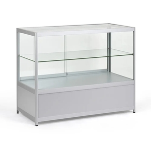 Economic Retail <strong>Display</strong> <strong>Case</strong> with Extra View Frame Manufacturer's Freestanding Tempered Glass Showcase MDF Material - Product Image 4