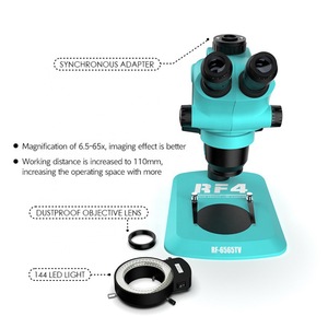 Microscope stéréoscopique trinoculaire réglable Rf4 RF-6565TV 6.5-65X pour la réparation de téléphones mobiles BGA - Product Image 4