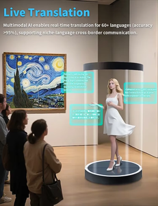 Humain numérique holographique IA de 75 pouces, écran d'<span class=keywords><strong>assistant</strong></span> virtuel de 2000 nits pour système de guide interactif de hall intelligent - Product Image 2