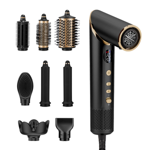 Outils de coiffure professionnels, <span class=keywords><strong>brosse</strong></span> à air chaud 8 en 1, fer à boucler automatique, <span class=keywords><strong>lisseur</strong></span>, multi-styler, sèche-cheveux - Product Image 3
