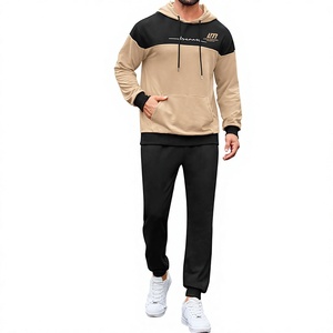 Conjunto Deportivo Unisex de Color Sólido con Capucha, Transpirable, de Manga Larga, Corte Regular, Sudadera de Algodón para Invierno y Pantalones con Cordón - Product Image 2