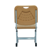 Chaise en plastique portable réglable en hauteur, siège en PP durable, chaise d'étudiant