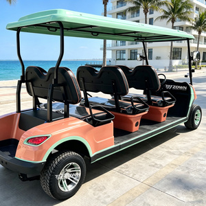 Voiturette de golf électrique ZOWN 3 places bleu/noir certifiée CE, véhicule polyvalent, sièges en cuir éponge de haute qualité, 30-50 km/h, 48V - Product Image 1