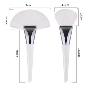 2023 ZOOE usine vente divers moussant blanc poignée ventilateur brosse pour masque facial Application brosse moussante - Product Image 5