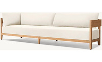 Mondform Große Terrasse Schnitt Moderne Teak Möbel U-Form Gebogene Outdoor Massivholz Sofa Set