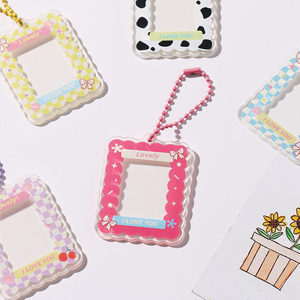 Cornice <span class=keywords><strong>Portafoto</strong></span> in Plastica Fai-da-Te, Portachiavi Personalizzabile in Acrilico Trasparente a Forma di Cubetto di Ghiaccio - Product Image 6