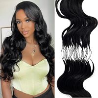 Cheveux humains indiens bruts, ondulés, pour crochet, avec nœuds miracle, extensions de cheveux humains pour crochet, cheveux humains pré-bouclés pour crochet