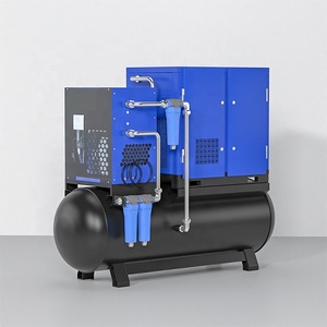 เครื่องอัดอากาศแบบสกรูโรตารี่อุตสาหกรรมขนาดใหญ่ 7.5kw 11kw 15kw 20 บาร์ 4 in 1 สำหรับตัดด้วยเลเซอร์ ความจุถัง 500 ลิตร - Product Image 3