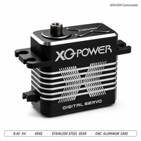 Servomoteur numérique étanche à couple élevé 45KG XQ-POWER XQ-S8045D sans noyau 8.4V HV pour pièces d'avion RC, servomoteur de robot en aluminium CNC