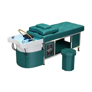 Beauty Salon Furniture Hair Washing Head Therapy Spa Thai Nursing Electric Water Circulation Shampoo Bed Units for Barber Shop
