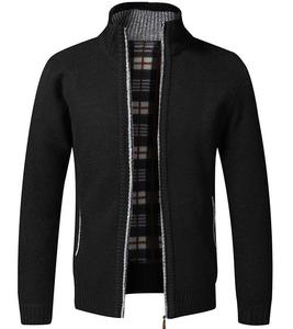 Cappotto Cardigan alla moda da uomo Casual in lana stile <span class=keywords><strong>Cool</strong></span> personalizzato giacca in pile a maglia taglie forti - Product Image 4