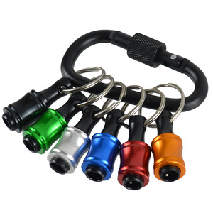 Aluminum Alloy Keychain Extension Rod 1/4 Inch Hex <b>Tool</b> Holder Colorful Multi Slot <b>Storage</b> Keyring - Product Image 1