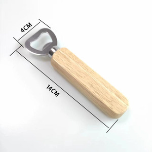 Tốt Nhất Người Bán Phẳng Hình Dạng Thép Không Gỉ Mở Chai Với Gỗ Xử Lý Xách Tay & Thân Thiện Với Môi Máy Rửa Chén An Toàn - Product Image 3