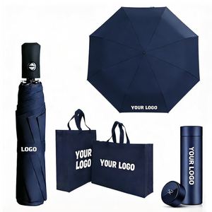 Regalos Promocionales Empresariales, Paraguas Personalizados Impresos a Bajo Precio al por Mayor, Personalización de Logotipo para Agencia de Joyería de Oro - Product Image 1