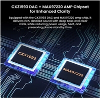 Adaptador de Audio USBC a 3.5mm CX31993 con Chip DAC de Alta Resolución 32bit/384KHz, Amplificador de Auriculares, Cable Decodificador de Audio Tipo C Trenzado de 8 Hilos