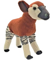 Jouets en peluche Okapi sur pied personnalisés, super doux, avec rembourrage en coton PP, soulagement du stress, finition lavée - Vente en gros
