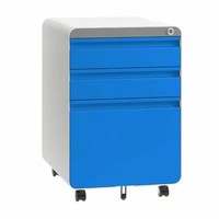 OEM/ODM classeur à tiroirs personnalisé de l'usine directe 1 serrure à clé 3 tiroirs armoire de rangement en acier