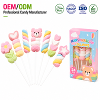 Vente en gros et personnalisation de sucettes en coton sucré, MOQ : 1000 boîtes, BRC Halal, étiquette privée personnalisée