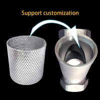 OEM SS304 316L Stainless Steel Perforated Filter Screen Cylinder Filter Element untuk Kapal Penyaring Laut