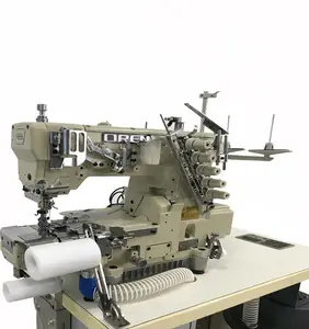 Domestic Three Needle Industrial High-speed Interlock Sewing Machine with flat-bed machine body RN9300-TQ