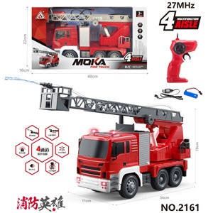 Camión de Bomberos a Control Remoto 4DRC Escala 1/14, 4 Canales, 2.4GHz, con Rociador de Agua, Escalera Telescópica <span class=keywords><strong>Manual</strong></span>, Sirena, Luces - Product Image 2