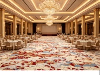 Tapis de banquet en polyester antidérapant pour grossistes internationaux, motif personnalisé, échantillon gratuit, rénovation de halls d'hôtels étoilés
