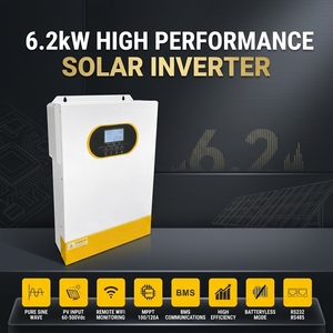 Inverter Solare Ibrido a Onda Pura Serie <span class=keywords><strong>EM</strong></span> 6.2KW 48V con MPPT 120A Integrato, Supporta Modalità Senza Batteria - Product Image 4