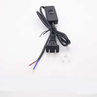 Câble d'extension industriel en PVC noir avec interrupteurs, adaptateur 12V, multiprise américaine à 3 prises en cuivre, pour éclairage et câbles, avec rallonge blanche