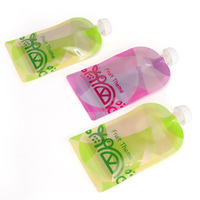 Pochette souple réutilisable sans BPA avec bec verseur, Doypack personnalisé imprimé pour aliments pour bébés, purées de fruits et emballages de boissons biologiques