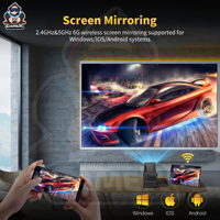 ZOKU HCS 350 Pro + proyektor cerdas Android 16.0, proyektor 1080P resolusi 450 ANSI Lumen 8G RAM 30000 + Game 2G RAM kontrol suara
