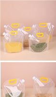 Pochette Doypack en PET recyclé avec poignée pour aliments pour animaux de compagnie, anti-humidité, anti-corrosion, avec bec verseur en plastique