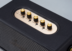 Altavoz portátil de sonido Nuevo diseño Deep Bass RGB LED Dual 4 "Retro <span class=keywords><strong>HIFI</strong></span> Cuero y material de madera <span class=keywords><strong>Equipo</strong></span> de sonido envolvente estéreo - Product Image 6