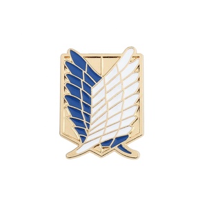 8 Designs Anime Logo Chapeau Broche Dessin Animé Attaque sur Titan Métal Émail Collier Broche Pins - Product Image 5