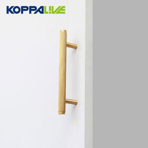 Koppalive Solid Brass Linear Pattern Cabinet <strong>Knobs</strong> Modern Wardrobe <strong>Door</strong> Drawer Handle Gold 96mm 128mm 160mm 192mm <strong>Bedroom</strong> - Product Image 1