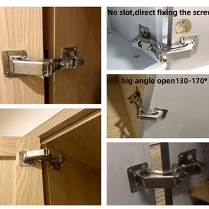 170 Degree Large Opening Angle Frameless Hidden Hydraulic Adjustable Cabinet Hinge - Product Image 6