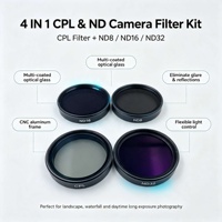 ND CPL Filter Set for Action Cameras, HD Optical Glass Neutral Density Circular Polarizer Lens Filter Kit Compatible With Most S