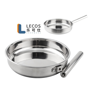 Lcos กระทะสแตนเลสสำหรับตั้งแคมป์แบบเปิดโล่งเครื่องมือทำอาหารแบบพกพากระทะทอดสำหรับตั้งแคมป์กลางแจ้งแบบถอดออกได้ - Product Image 1