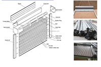 Vente directe du fabricant : Porte de garage à enroulement électrique avec grille de fenêtre ventilée et porte de sécurité à cadre métallique