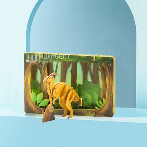 Miniature papier théâtre Laser découpe jouets en bois Miniature fait à la main 3D Puzzle maison - Product Image 3