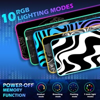 Tapis de souris de jeu RGB avec coussin et recharge sans fil, surface pour souris de jeu sur ordinateur, accessoires pour PC gamer et bureau