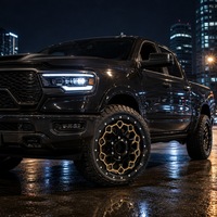 Jantes tout-terrain robustes en alliage d'aluminium 6061 forgé sur mesure de 17 pouces pour la mise à niveau des pick-up, SUV et camions