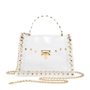 Stadium Approved Game Day Redeo Cross Body <strong>clear</strong> <strong>Purse</strong> with Studs Graduation Gift Corss Body Bag - Product Image 4